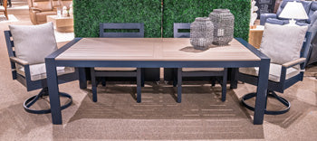 Mabry Shores RECT Dining Table w/UMB OPT
