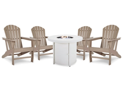 Sundown Treasure Outdoor Fire Pit Table and 4 Chairs