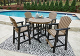 Fairen Trail Outdoor Bar Table and 4 Barstools