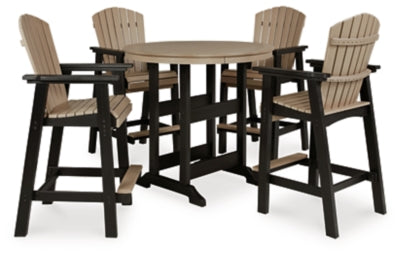 Fairen Trail Outdoor Bar Table and 4 Barstools