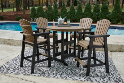 Fairen Trail Outdoor Bar Table and 4 Barstools