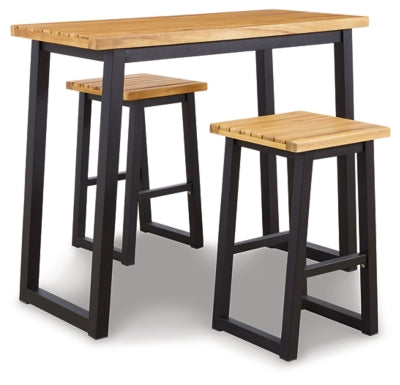 Town Wood Outdoor Counter Table Set (Set of 3)