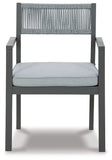 Eden Town Arm Chair with Cushion (Set of 2)