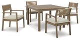 Aria Plains Outdoor Dining Table and 4 Chairs