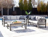 Amora Outdoor Sofa and Loveseat with Coffee Table and 2 End Tables