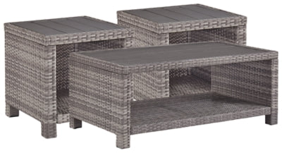 Salem Beach Outdoor Coffee Table with 2 End Tables