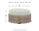 Calworth Outdoor Ottoman with Cushion