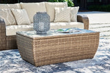 Sandy Bloom Outdoor Coffee Table with 2 End Tables