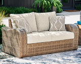 Sandy Bloom Outdoor Loveseat with Cushion