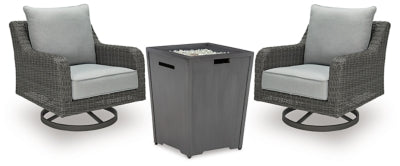 Rodeway South Fire Pit Table and 2 Chairs