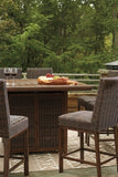 Paradise Trail Outdoor Bar Table and 8 Barstools