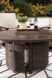 Paradise Trail Outdoor Fire Pit Table and 4 Chairs