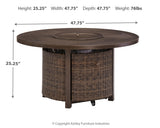 Paradise Trail Outdoor Fire Pit Table and 4 Chairs