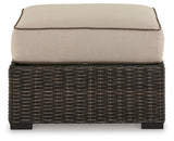 Coastline Bay Outdoor Ottoman with Cushion