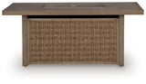 Revare Beach Rectangular Fire Pit Table