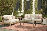 Clare View Outdoor Sofa and Loveseat with Coffee Table