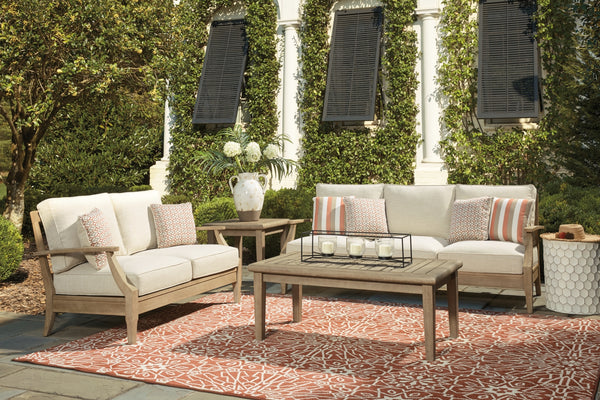 Clare View Outdoor Sofa and Loveseat with Coffee Table