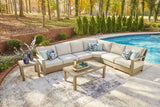 Silo Point 4-Piece Outdoor Sectional with Coffee Table and End Table