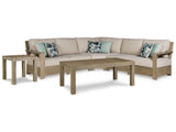 Silo Point 3-Piece Outdoor Sectional with Coffee Table and End Table