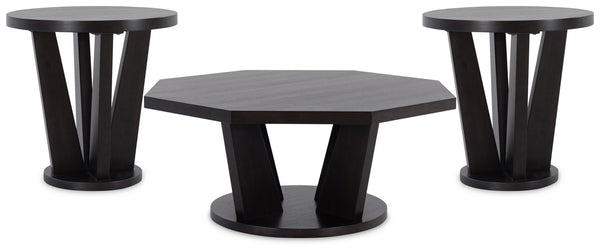 Chasinfield Coffee Table with 2 End Tables
