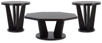 Chasinfield Coffee Table with 2 End Tables