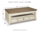 Realyn Coffee Table with 1 End Table