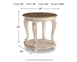 Realyn Coffee Table with 1 End Table