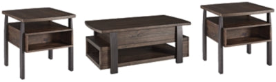 Vailbry Coffee Table with 2 End Tables