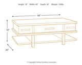 Stanah Coffee Table with Lift Top