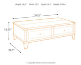 Todoe Coffee Table with 1 End Table