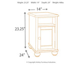 Barilanni Chairside End Table with USB Ports & Outlets