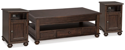 Barilanni Coffee Table with 2 End Tables