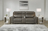 Roman Power Reclining Loveseat with Console