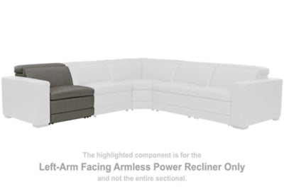 Texline Left-Arm Facing Armless Power Recliner