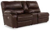 Family Circle Left-Arm Facing Power Reclining Loveseat with Console