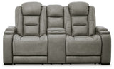 The Man-Den Power Reclining Loveseat with Console