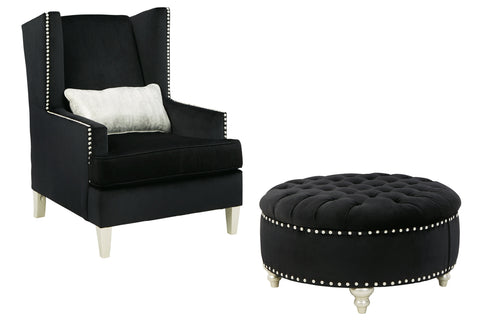 Harriotte Chair and Ottoman