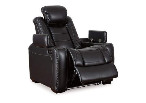 Party Time Midnight Power Recliner w/Adjustable Headrest