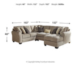 Pantomine 4-Piece Sectional with Ottoman