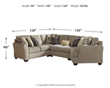 Pantomine 4-Piece Sectional with Ottoman