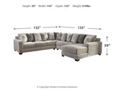 Ardsley 4-Piece Sectional with Ottoman