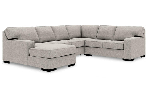Ashlor Nuvella Slate LAF 4 Piece Chaise Sectional