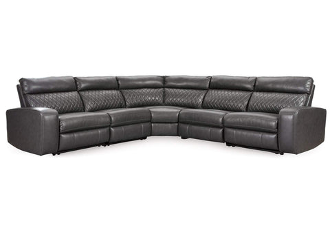 Samperstone Gray Power Reclining Sectional