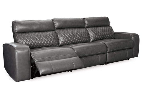 Samperstone Gray Power Reclining Sofa