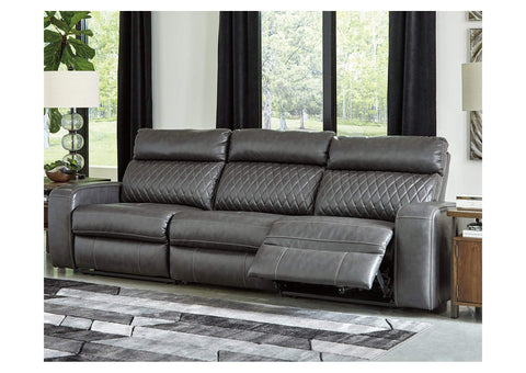 Samperstone Gray Power Reclining Sofa