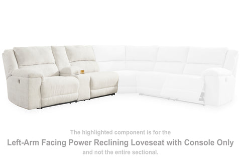 Keensburg Left-Arm Facing Power Reclining Loveseat with Console
