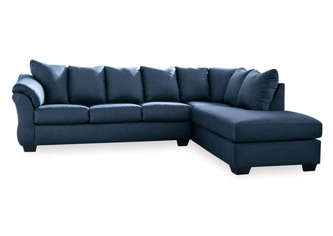 Darcy Blue RAF Chaise Sectional