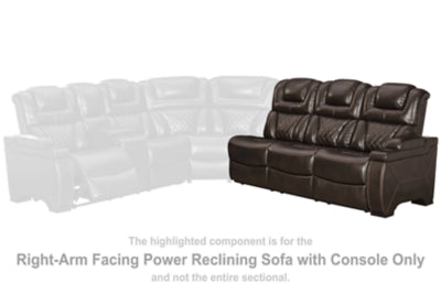 Warnerton Right-Arm Facing Power Reclining Sofa with Console