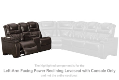 Warnerton Left-Arm Facing Power Reclining Loveseat with Console