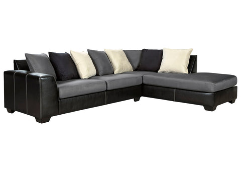 Jacurso Charcoal RAF Chaise Sectional